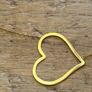 14k Italy Gold Heart Pendant Necklace Final Price NWOT